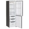 2 KIC KBF 525/2 ME 239l Capacity Bottom Freezer Fridge - Metallic