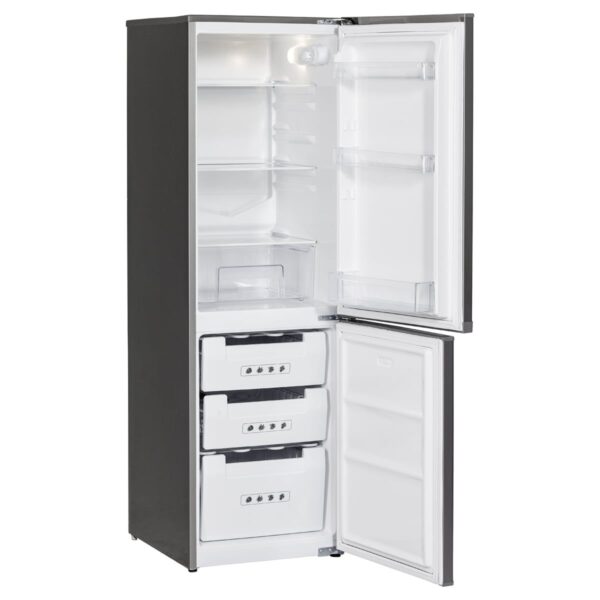 2 KIC KBF 525/2 ME 239l Capacity Bottom Freezer Fridge - Metallic